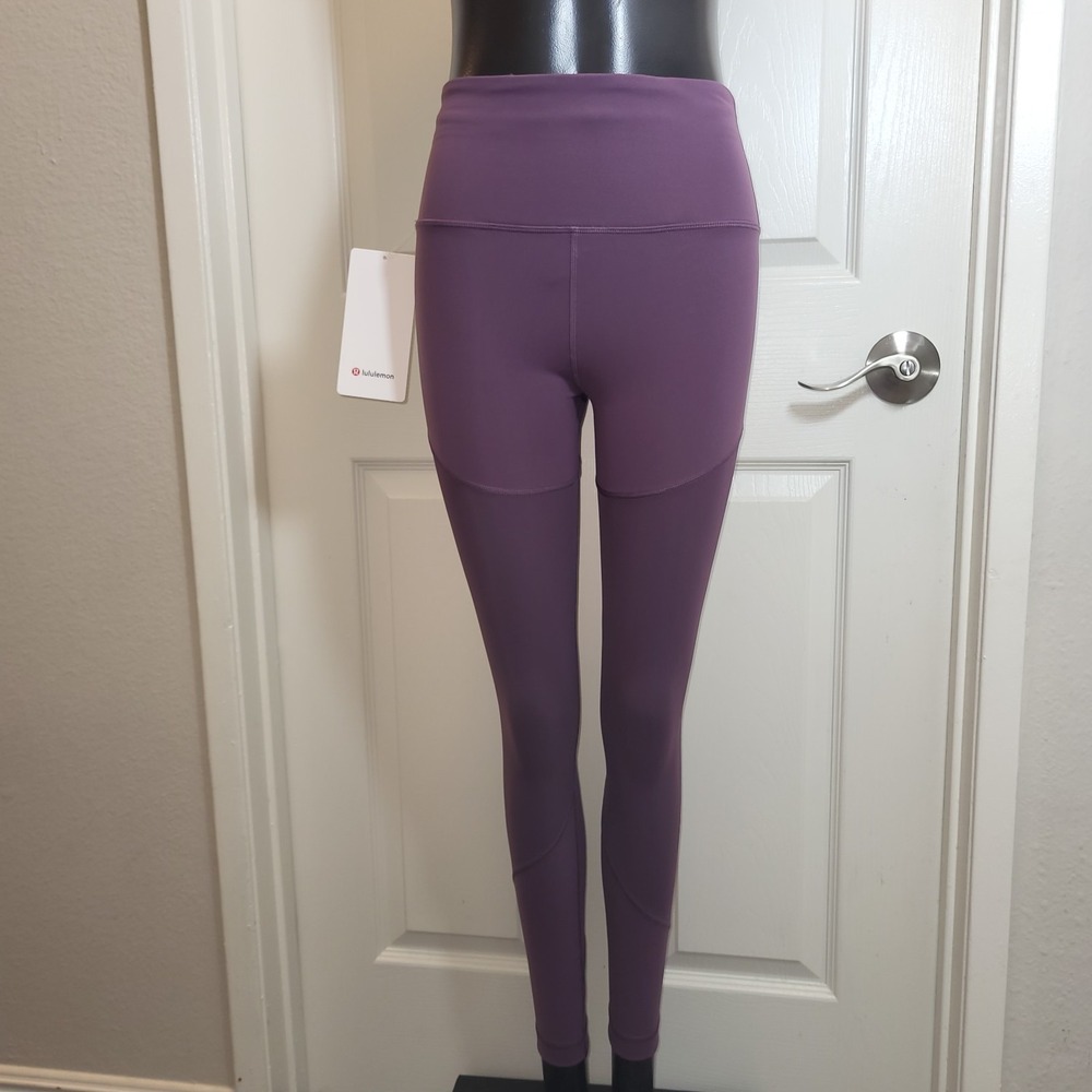 New! Lululemon Wunder Train Mesh HR Tight 25" GPTH Grape Thistle Women's Size 4